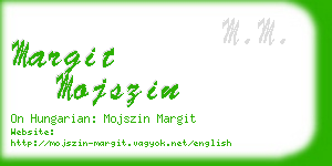 margit mojszin business card